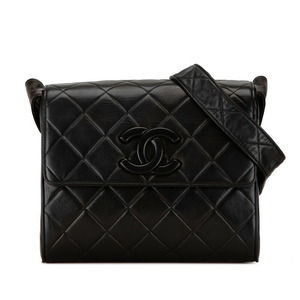 Chanel Matelasse One Shoulder Bag Lambskin Black